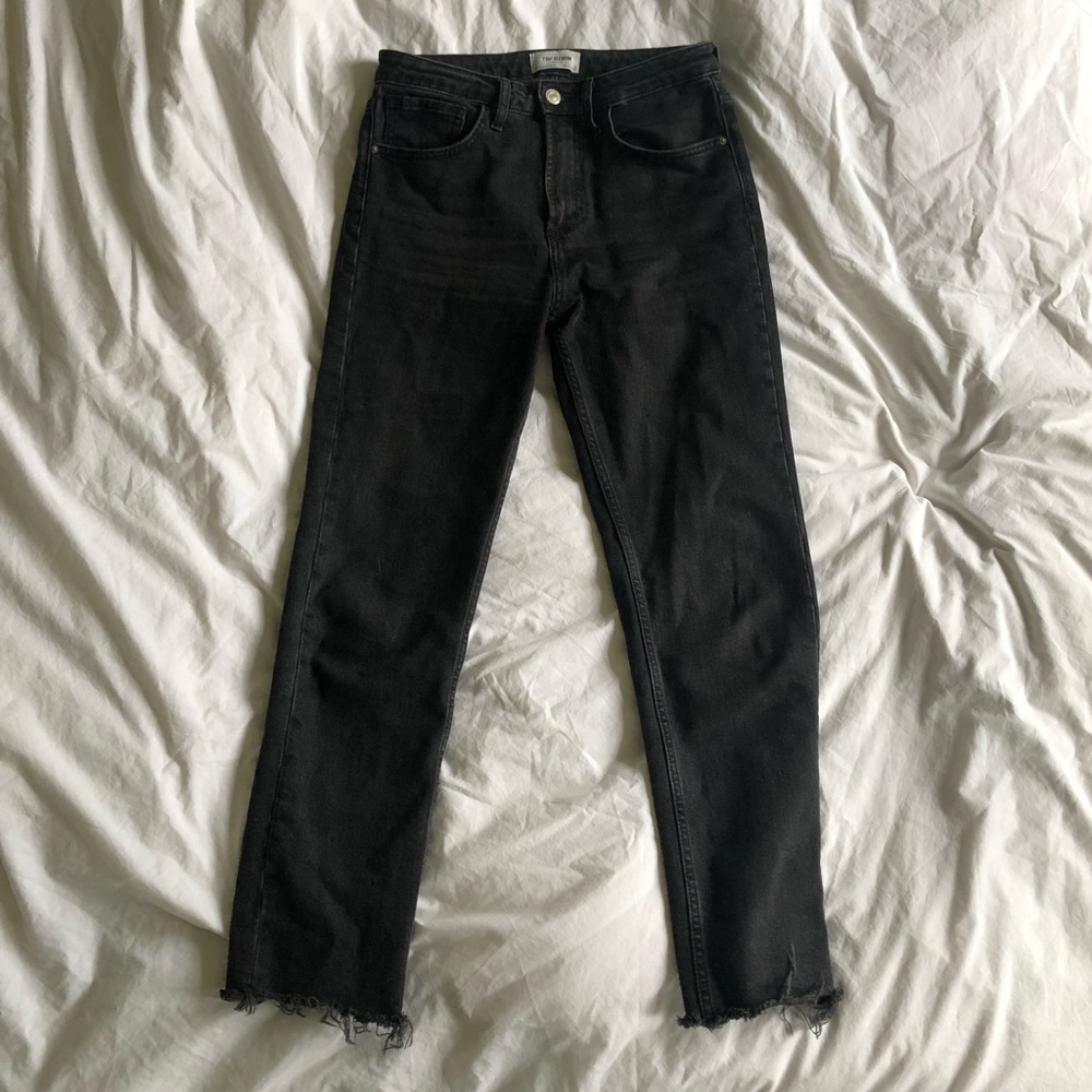 Black denim jeans